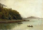 Albert Bierstadt Indians Fishing oil painting on canvas